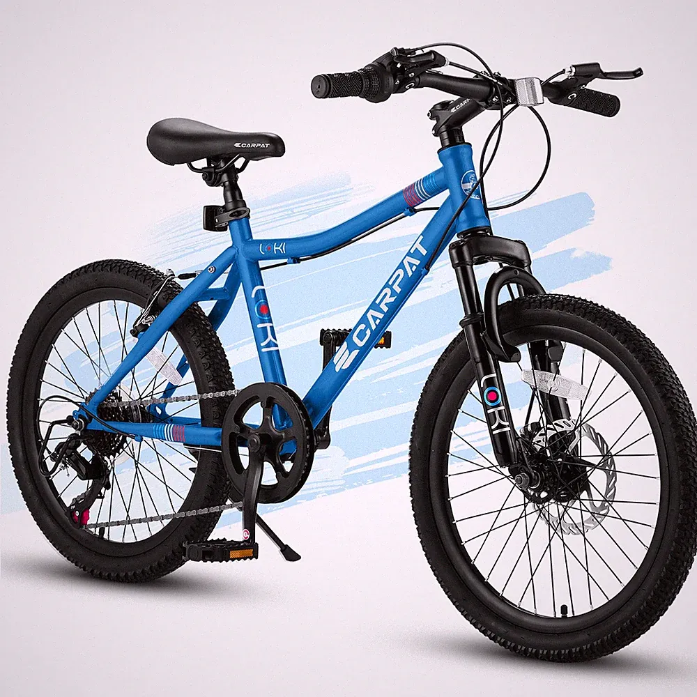 20 In Kids Mountain Bike 7 Speed Front Suspension Disc V Brake for 6-12 Years